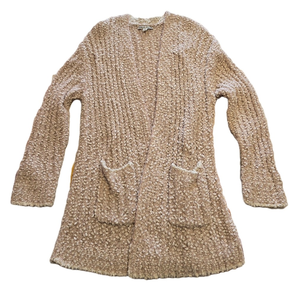 Moral Fiber Womens XL Open Front Cardigan Sweater Knit Long Sleeve‎ Pockets